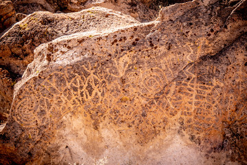 Petroglyphs at Chalfant Valley in the Eastern Sierra - travel photography