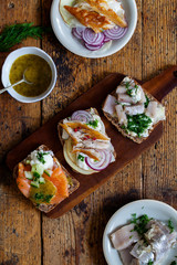 Scandinavian open sandwiches