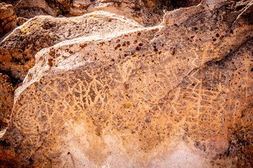 Ancient Petroglyphs at Chalfant Valley in the Eastern Sierra - travel photography