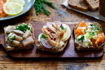 Scandinavian open sandwiches