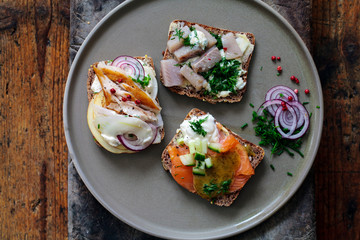 Scandinavian open sandwiches
