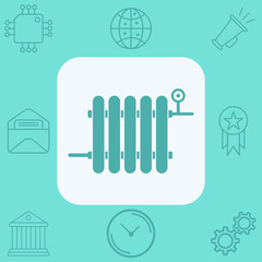 Heating radiator vector icon sign symbol