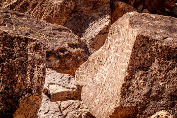 Ancient Petroglyphs at Chalfant Valley in the Eastern Sierra - travel photography