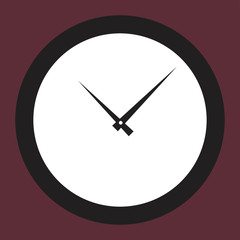 Icon round hours in a flat style.