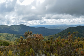 The volcanic rock formations at Aberdare Ranges, Kenya