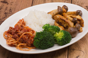 鶏肉とキノコの炒め物