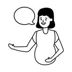 happy pregnant woman