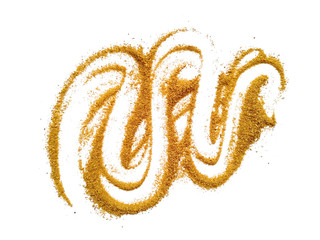 Wood powder or Wood sawdust. Wood powder on white background. Wood sawdust isolated on white background.