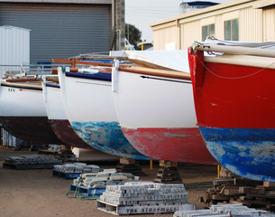 Fototapeta na wymiar Couta Fishing Gaff Rigged Boats