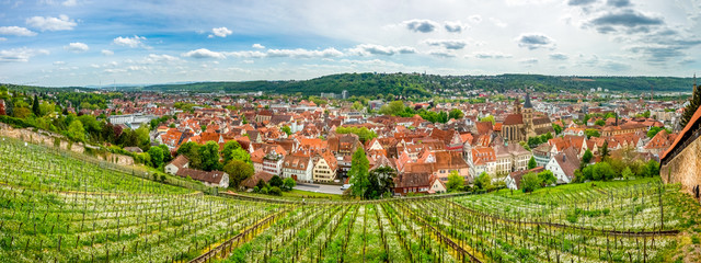 Panorama über die Stadt Esslingen am Neckar 