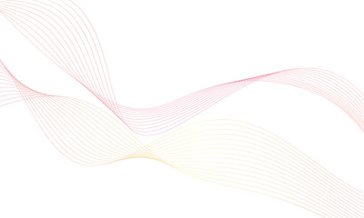 Abstract colorfull wave element for design. Digital frequency track equalizer. Stylized line art background.Vector illustration.Wave with lines created using blend tool.Curved wavy line, smooth stripe