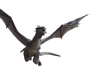 Fototapeta premium dragon fly 3D render on white background