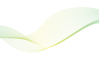 Abstract colorfull wave element for design. Digital frequency track equalizer. Stylized line art background.Vector illustration.Wave with lines created using blend tool.Curved wavy line, smooth stripe