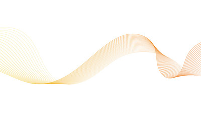 Abstract colorfull wave element for design. Digital frequency track equalizer. Stylized line art background.Vector illustration.Wave with lines created using blend tool.Curved wavy line, smooth stripe