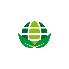 Earth globe icon logo design vector template