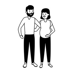 happy pregnant couple