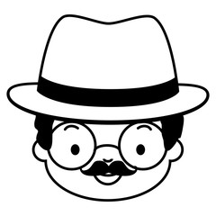 smiling man face