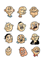 funny and action faces