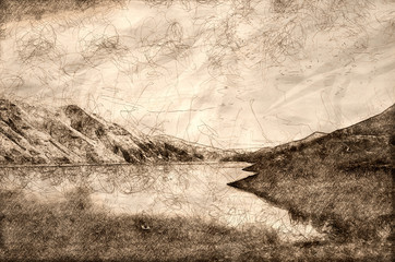 Sketch of an Early Dawn Breaking in the Heart of Hells Canyon