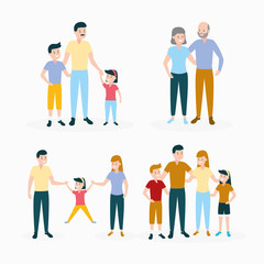 Fototapeta premium family day set