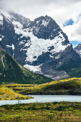 Lago Pehoe in Torres Del Paine National Park in the Patagonia Region of Southern Chile 