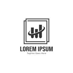 Chart logo template design. Chart logo with modern frame isolated on white background