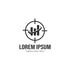 Obraz premium Chart logo template design. Chart logo with modern frame isolated on white background