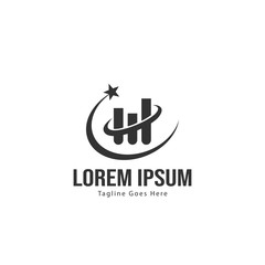 Chart logo template design. Chart logo with modern frame isolated on white background