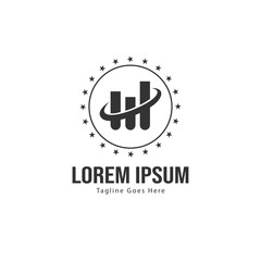 Chart logo template design. Chart logo with modern frame isolated on white background