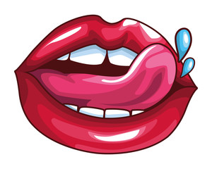 woman sexy lips