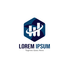 Chart logo template design. Chart logo with modern frame isolated on white background