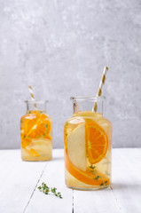 Infused water with fruit