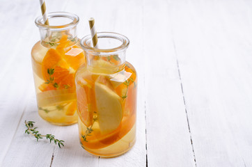 Infused water with fruit