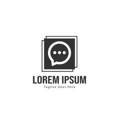 Chat logo template design. Chat logo with modern frame isolated on white background