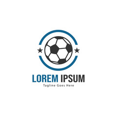 Obraz premium Football logo template design. Football logo with modern frame isolated on white background