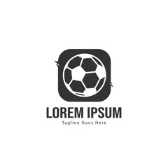 Obraz premium Football logo template design. Football logo with modern frame isolated on white background