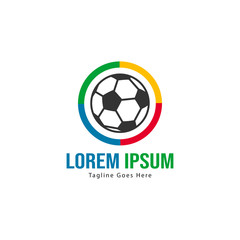 Obraz premium Football logo template design. Football logo with modern frame isolated on white background