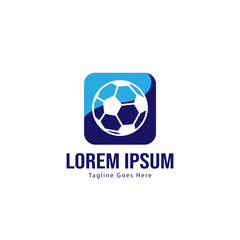 Obraz premium Football logo template design. Football logo with modern frame isolated on white background