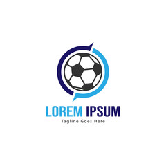 Obraz premium Football logo template design. Football logo with modern frame isolated on white background