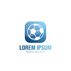 Obraz premium Football logo template design. Football logo with modern frame isolated on white background