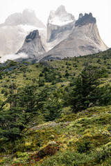 Hiking in Torres Del Paine National Park in the Patagonia Region of Southern Chile 