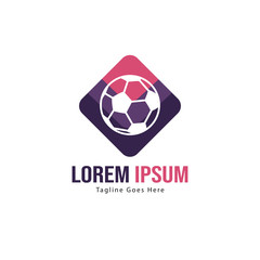 Obraz premium Football logo template design. Football logo with modern frame isolated on white background