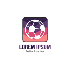 Obraz premium Football logo template design. Football logo with modern frame isolated on white background