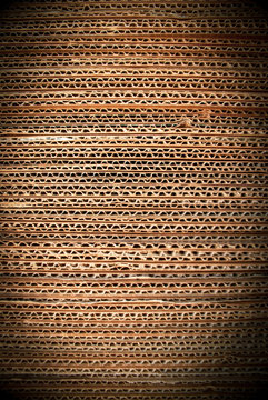 Pile of corrugated cardboard
