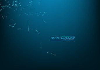 Abstract technology futuristic background. Big data visualization. Block chain network concept.