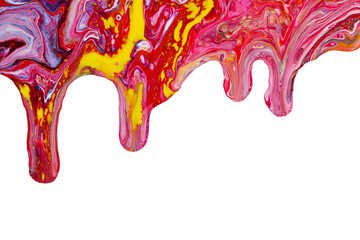 Naklejka premium Abstract acrylic paint dripping