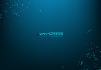 Molecular structure. Connected lines with dots. Chemistry, medicine, science, technology. Geometric abstract background. Polygonal Cyber Structure. Data Connection Concept.