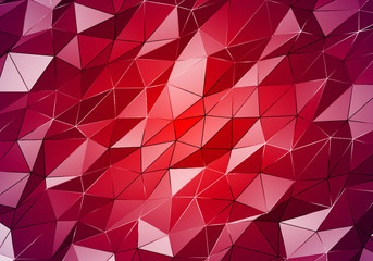 Obraz premium Abstract polygonal pattern luxury dark background . 3D Rendering.