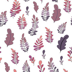 Texture with flowers and plants. Floral ornament. Original flowers pattern.