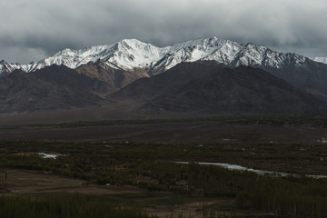 Landscape mountain and sky at Ladakh india